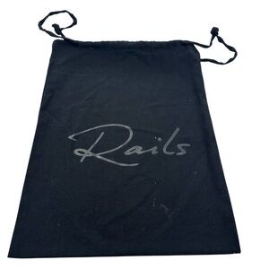Rails Black Organizer Dust Bag for Travel Drawstrings Closures